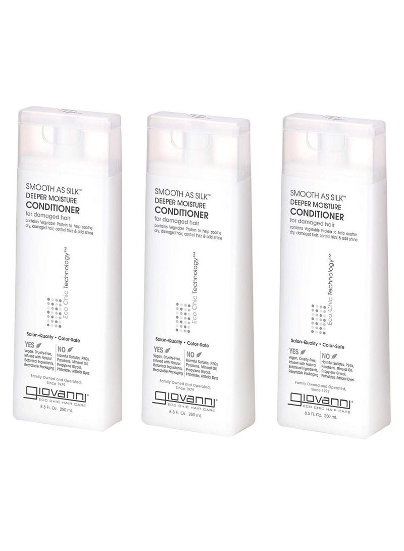 Giovanni Pack Of 3 Smooth As Silk Deep Moisture Conditioner