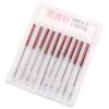 10-Piece Sewing Machine Needle Silver/Red