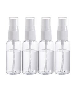 4-Piece Transparent Spray Bottle Multicolour 30ml