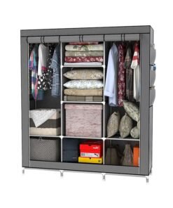 Roman Gifts Portable Bedroom Wardrobe Grey 130x175x45centimeter