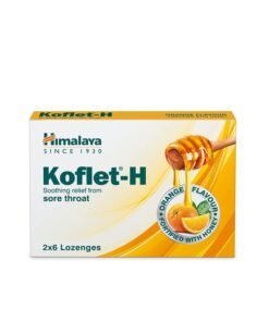Himalaya Koflet H Soothing Relief From Sore Throat Herbal Lozenge - Orange Flavor 12 Lozenges 33.6g