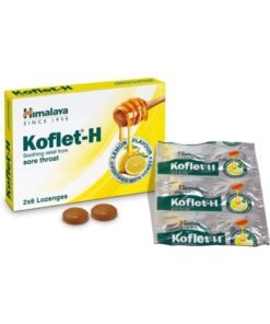 Himalaya Koflet H Soothing Relief From Sore Throat Herbal Lozenge - Lemon Flavor