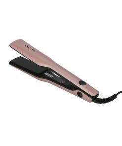 KRYPTON Ceramic Hair Straightener With Adjustable Temperature – 230°C Max Heat, Anti-Static Plates, 360° Swivel Cord, Fast Heat-Up, Pro Slim Design For All Hair Types Pink 750grams