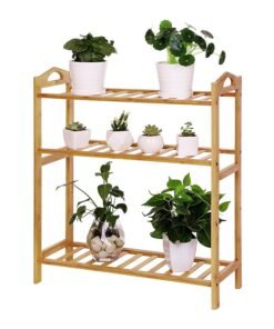 Roman Gifts 4-Tier Shoe Rack Organizer Natural Bamboo 67x49x23.5cm