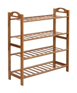 Alternative view of Roman Gifts 4-Tier Shoe Rack Organizer Natural Bamboo 67x49x23.5cm