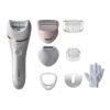 Philips Epilator Series 8000 Wet And Dry BRE720/01, 2 Years Warranty White/Pink