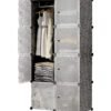 Modular Detachable Closet Black/White 75x47x147cm