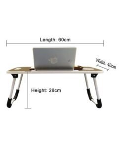 Foldable Laptop Table With Cup Holder Multicolour. 60 X 40cm