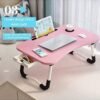 Folding Computer Desk Table Beige 60x40x28cm