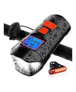 Rock Pow Bicycle Light Set With Horn And Speedometer USB Rechargeable LED Bike Headlight 15 x 10 x 8 cmcm 15 x 10 x 8 cmcm