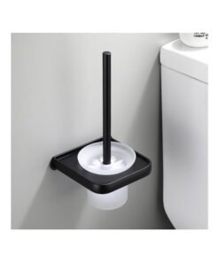 Hotel Bathroom Toilet Brush Set Black/White 18x36x16cm