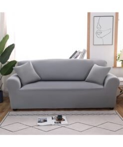 Sharpdo 3-Seater Exquisitely Designed Wrinkle-free Full Coverage Sofa Slipcover Grey Length Stretch From 190 To 230cm
