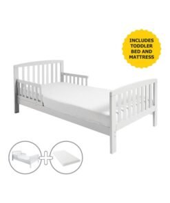 Kinder Valley Sydney Toddler Bed With Kinder Flow Mattress - White