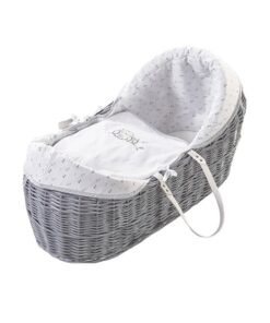Kinder Valley Sleepy Little Owl Grey Pod Moses Basket Grey