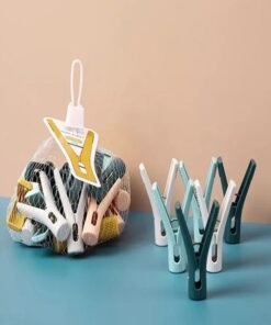fashionhome 20 Pieces Clothes Drying Clips Set Multi Colour 6cm