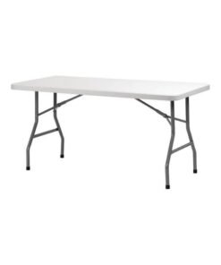 Foldable Rectangular Table White/Black