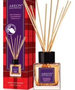 Areon Reed Diffuser With Incense Sticks Patchouli Lavender Vanilla Blue/Red/Gold 50ml