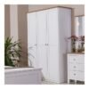 Home Box Hampton 3-Door Wardrobe White