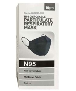 Pack Of 10 Pieces N95 Face Mask Black For Adults