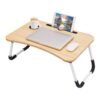 Folding Bed Laptop Table Brown/White 60x40cm