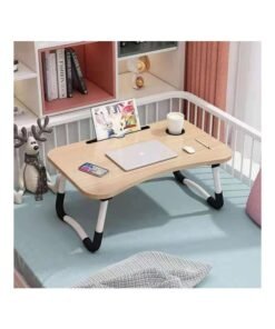 Alternative view of Folding Bed Laptop Table Brown/White 60x40cm