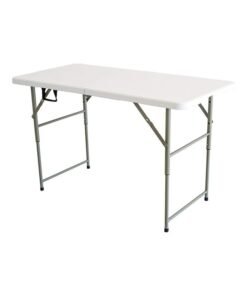 LANNY Folding Table For Buffet Party Home Use White/Grey 120cm
