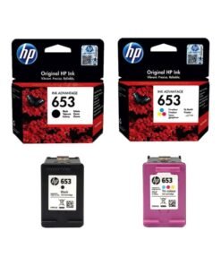 HP Pack of 2 HP 653 Original Ink Advantage Cartridge Set Black & Tri Colour Black/Pink/Blue