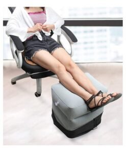 Inflatable Foot Rest Travel Pillow Grey 45x40x025cm
