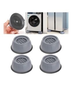Set Of 4 Anti Vibration Washing Machine Pads Multicolour 10.5cm