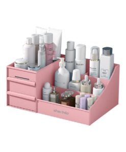 Sharpdo Drawer Type Cosmetic Plastic Storage Box Pink