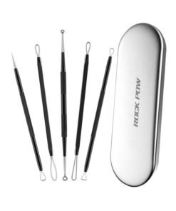 Rock Pow Blackhead Remover Pimple Popper Tool Kit black
