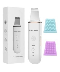 Rock Pow Face Skin Cleansing Scrubber white