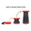 Retractable Telescopic Portable Stool Black/Red
