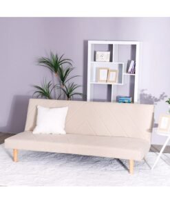 Alternative view of DANUBE HOME Eudora 3 Seat Fabric Sleeping Sofabed Three Seater Convertible Sofa Cum Bed Beige 177x90x75cm