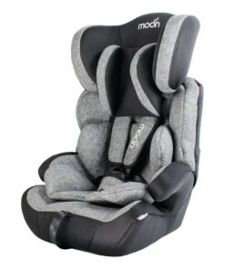 Moon Tolo Car Seat – Group 1/2/3 Adjustable Baby Travel Gear for 9M–11Y, Headrest Support, Comfort Car Accessory with Secure Fit – Slate Grey