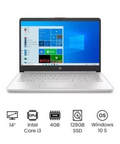 HP (Upgraded Version) 14-dq2031tg Laptop With 14-Inch Display, Core i3 1125G4 Processor/4GB RAM/128GB SSD/Intel UHD Graphics/Windows 10 Home /International Version English Silver
