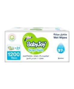 BabyJoy 97% Pure Water Healthy Skin Baby Wipes, Pack of 24x50, 1200 Count