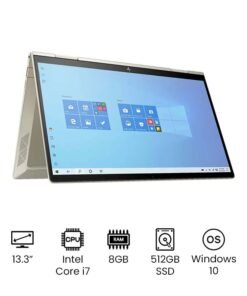 HP (Upgraded Version) ENVY 13M-BD0033DX X360 Laptop With 13.3-Inch Full HD Display, 11th Gen Core i7-1165G7Processor/8GB RAM/512GB SSD/Intel Iris Graphics/Windows 10 /International Version  Pale English Pale Gold