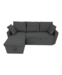 Boom L Shaped Convertible Sofa Bed 3 Seaters Grey 210x150x75cm