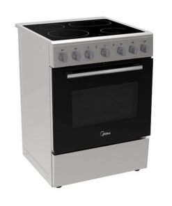 Midea 4 Cooking zone Ceramic Cooker 60 X 60 cm, Full Safety, Silver, 1 Year Warranty VC6814 Silver/Black