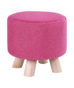 LINGWEI Modern Round Stool Pink