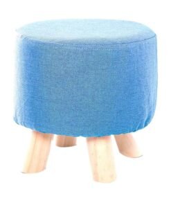 LINGWEI Modern Round Stool Blue