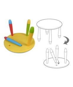 JSAITOYS Beautiful Kids Plastic Table Yellow 47x70x70cm