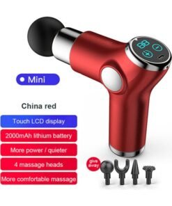 Arabest USB Charge Mini Electric Fascia Muscle Massage Gun With LCD Display Pain Therapy For Body Relaxation