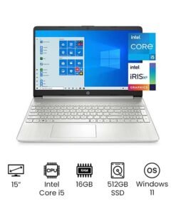 HP (Upgraded Version) 15-dy2095wm Laptop With 15.6-Inch Full HD Display, 11th Gen Core i5-1135G7 Processer/16GB RAM/512GB SSD/Intel UHD Graphics/Windows 11 English Silver