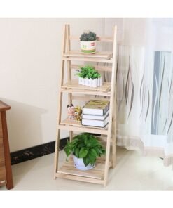 Alternative view of LINGWEI Multipurpose Ladder Design Brown 42x32x114cm