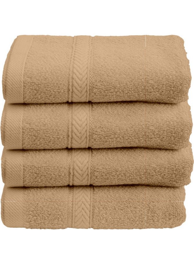 Hotel Linen Klub 4-Piece Set Fast Absorbent Hand Towel Beige 40 x 70cm