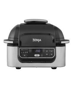 Ninja Foodi Health Grill & Air Fryer 5.7L With Cyclonic Air Technology, 5-In-1, Air Fry, Grill, Bake, Roast, Dehydrate, Dishwasher Safe Parts, CleanIng Brush 5.7 L 1760 W AG301ME Stainless steel