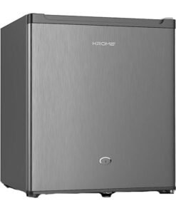 Krome 60L Single Reversible Door Refrigerator Energy Class A+ Ideal For Small Spaces Mini Fridge Suitable Kitchen Bedroom Office And Minibar KR-RDC 60H Inox