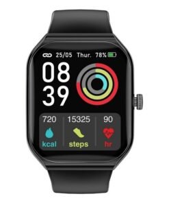 PROMATE Smart Watch, Sporty BT 3.0 + BLE 5.2 Fitness Tracker with 1.96” Always-On AMOLED Display,10 Day Battery Life,100+ Sports Modes and IP68 Water Resistance for iPhone 17, Galaxy S25 Ultra Black